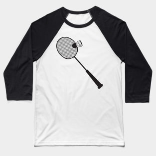 Badminton Player Minimalist Desing Baseball T-Shirt